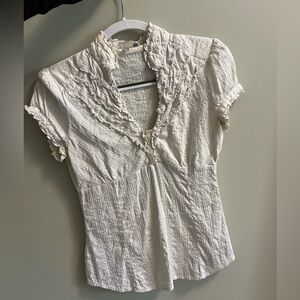 ZARA white short sleeve top